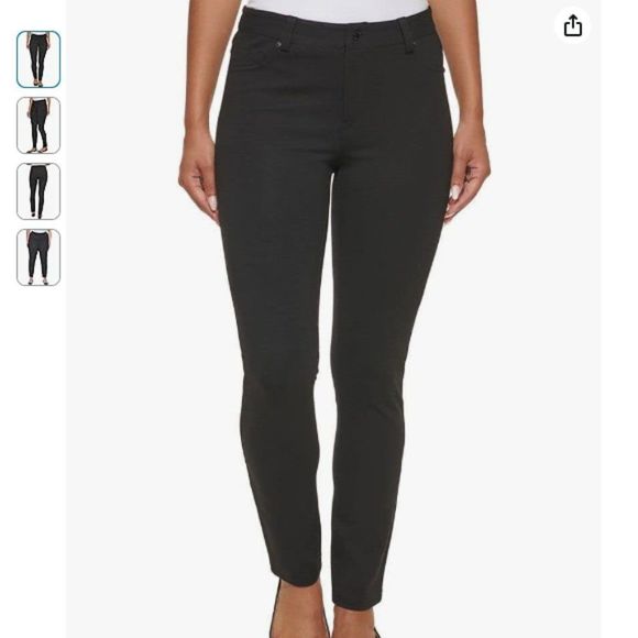Dkny Pants - DKNY Jeans Brand Black Ponte Pants With Back Pockets Size 2X
